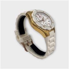 Michele Tahitian Jelly Bean White Steel Ladies Watch MWW12F000008